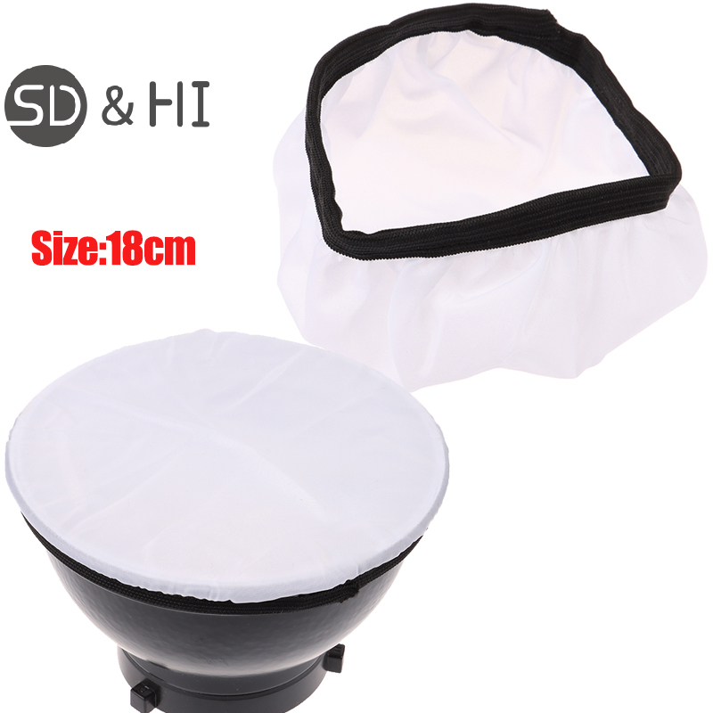 Pop Up Flash Diffuser - ソフトディフューザー生地,標準スタジオストロボ,18cm