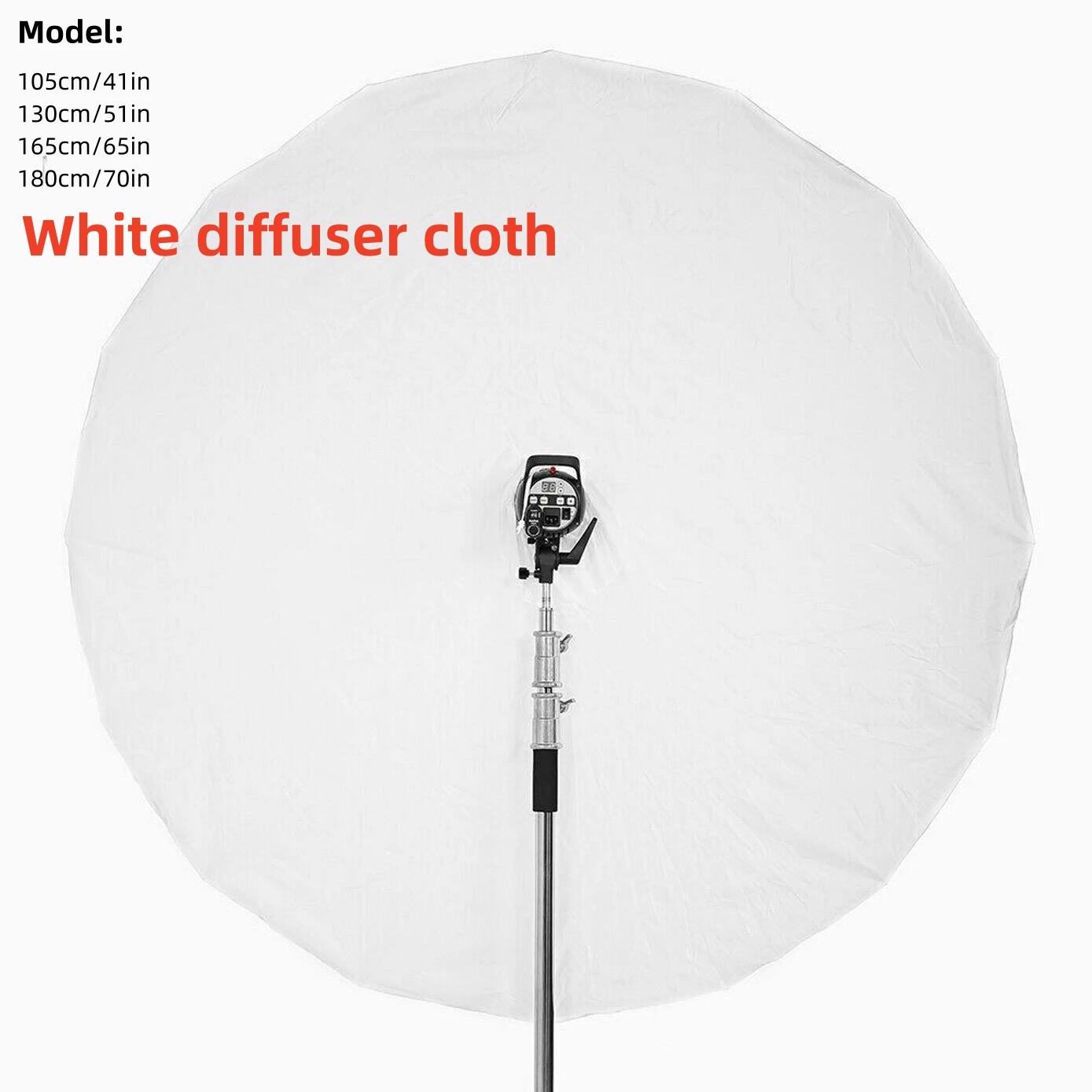 Photography Umbrella Diffuser - パラアンブレラ拡散生地布スタジオフラッシュ写真撮影用 70 インチ/65 インチ/41 インチ/51 インチ