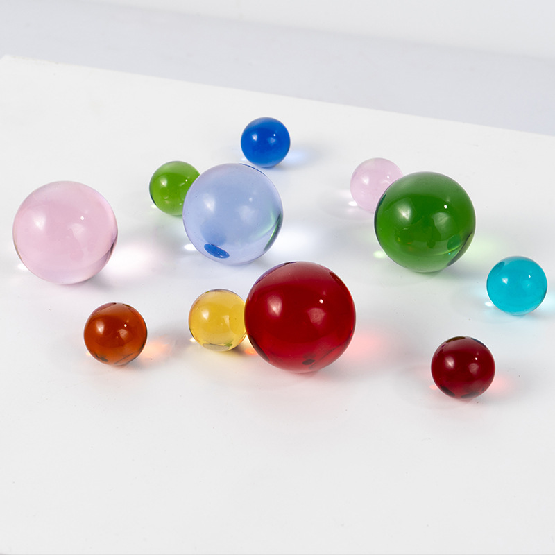 Lens Ball Crystal - E9 K9カラークリスタルガラスボールレンズボールクリスタルボールスタンド球体写真撮影装飾ホームデコレーションボールグローブルームデコレーション
