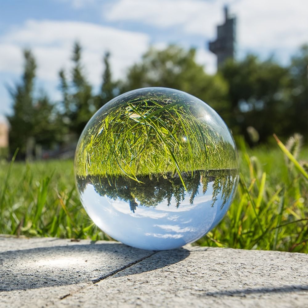 Lens Ball Crystal - クリエイティブな丸いクリスタルガラス玉 超透明で滑らかな風水球体 3/6/8/10cm 透明レンズグローブ ホームデコレーション