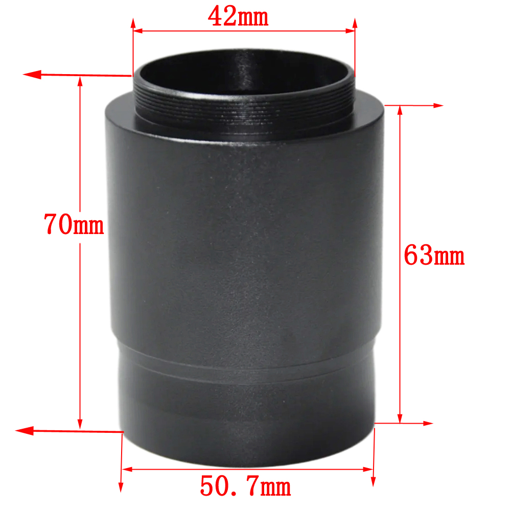 Photography Youtube - 2インチ金属製接眼レンズ延長管 天体望遠鏡用 DSLRカメラ接続 M42*0.75ネジ接眼レンズ-投影写真撮影用