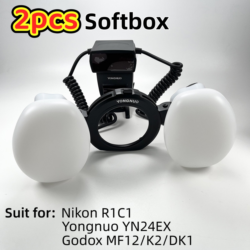 Pop Up Flash Diffuser - 2個 ソフトボックス デュアルヘッド フラッシュランプ ディフューザー ソフトライトフード
