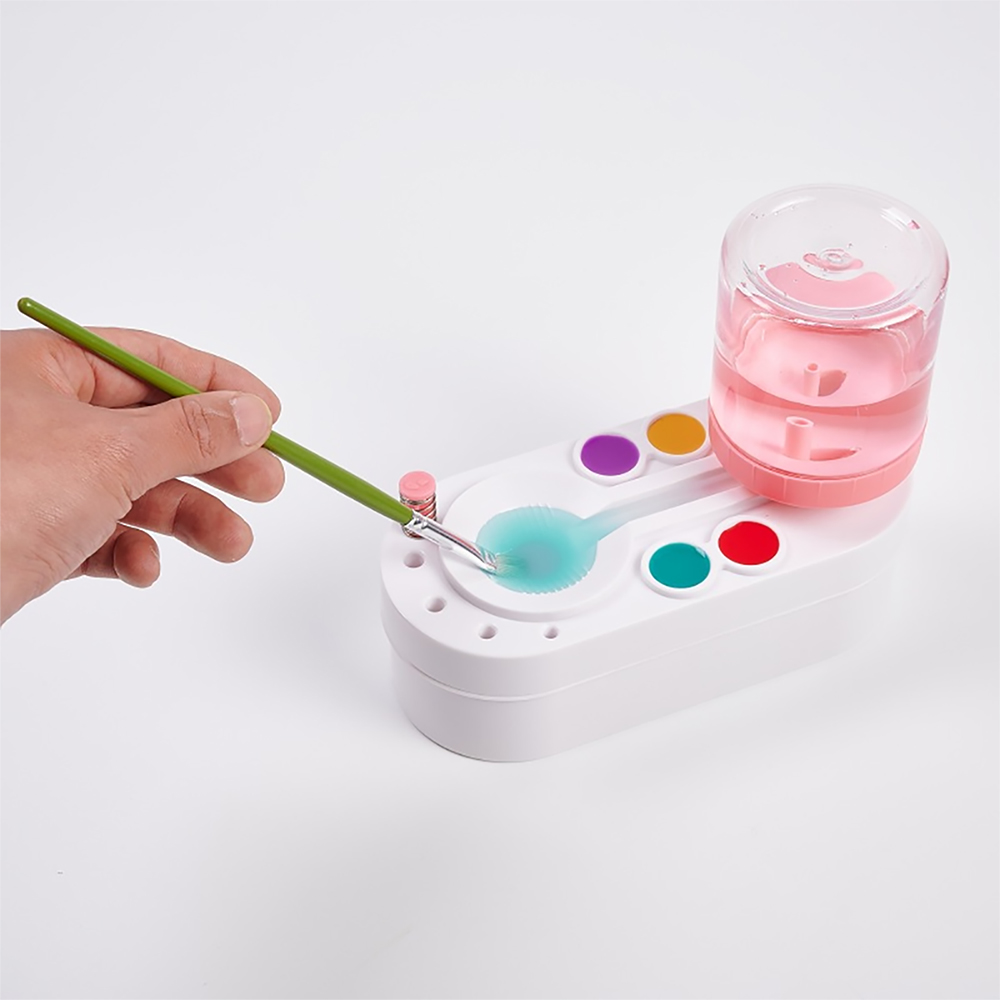 Photography Fine Art - 排水ボタン付きペイントブラシ,水彩絵の具,ガッシュ,水洗い機,クリーニングツール