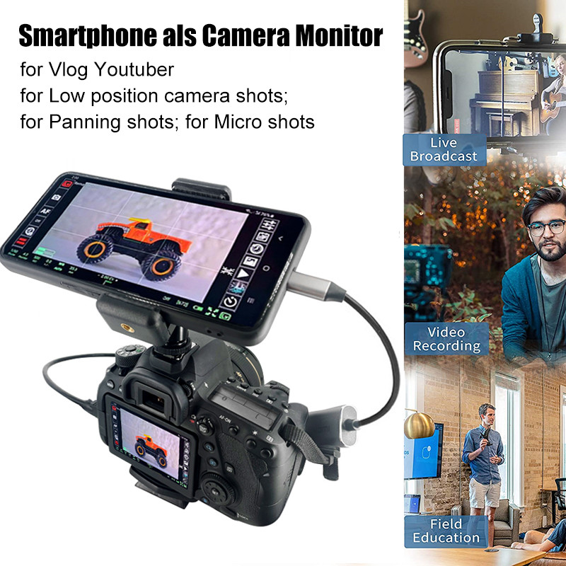 Photography Youtube - HDMI アダプター 4K ビデオキャプチャカード DSLR ビデオカメラ伝送携帯電話スクリーンモニターセット