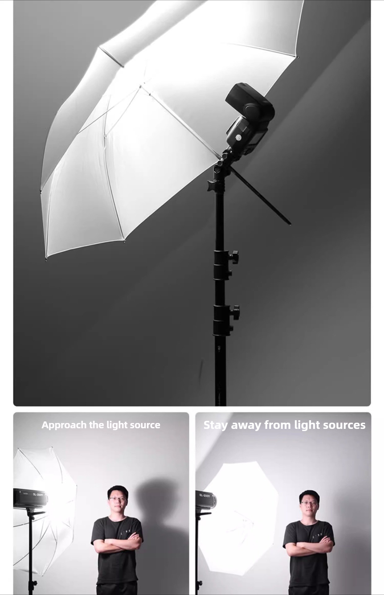 Photography Umbrella Diffuser - 33インチ撮影用ライトリフレクターアンブレラ、ホワイトソフトスタジオアンブレラ、写真撮影用照明アンブレラディフューザーアクセサリー