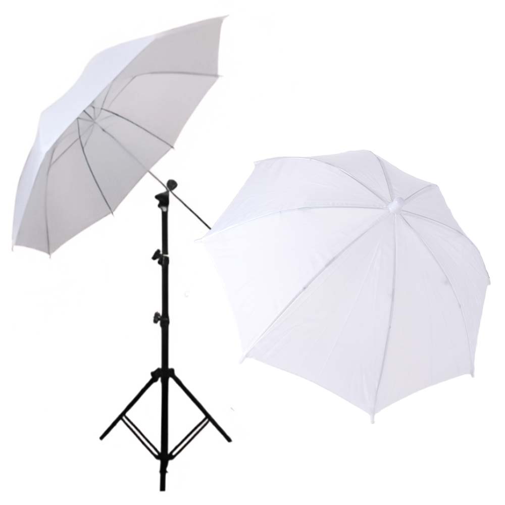 Photography Umbrella Diffuser - 50cm/20インチ写真撮影用傘 白色 ソフトメタルハンドル 照明傘 ディフューザー プロフェッショナルライトクロス