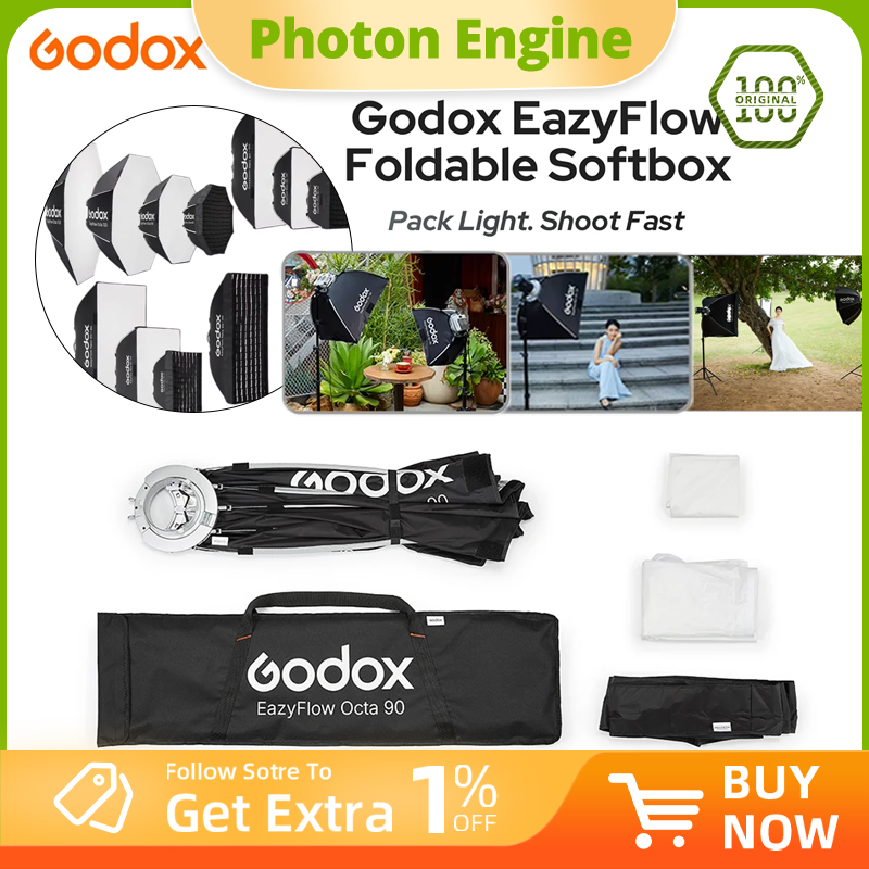 Pop Up Flash Diffuser - Godox EazyFlowシリーズ折りたたみ式ソフトボックス ボーエンズマウント ポータブルクイックセットアップ照明ディフューザー 写真スタジオフラッシュLEDライト用