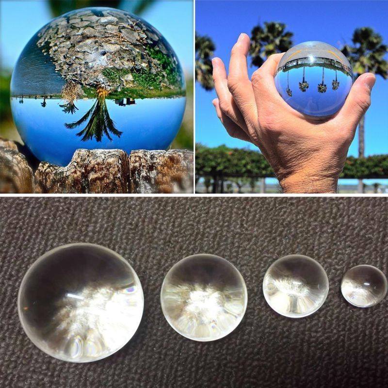 3 センチメートルクリスタル球写真撮影小道具固体球透明白風水 - Lens Ball Crystal のレビューと価格