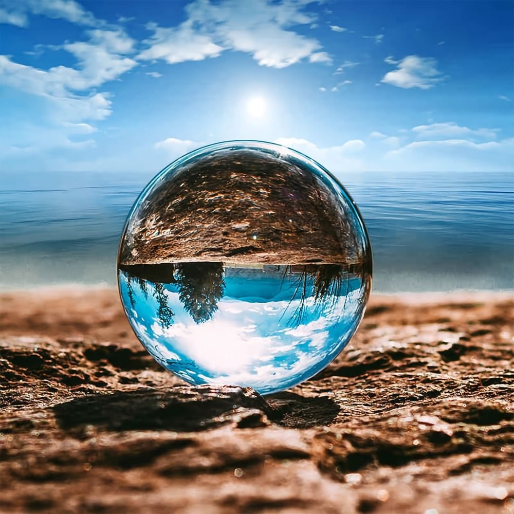 卓上装飾用丸型クリスタルガラス玉 透明で滑らかな風水球 ウル - Lens Ball Crystal のレビューと価格