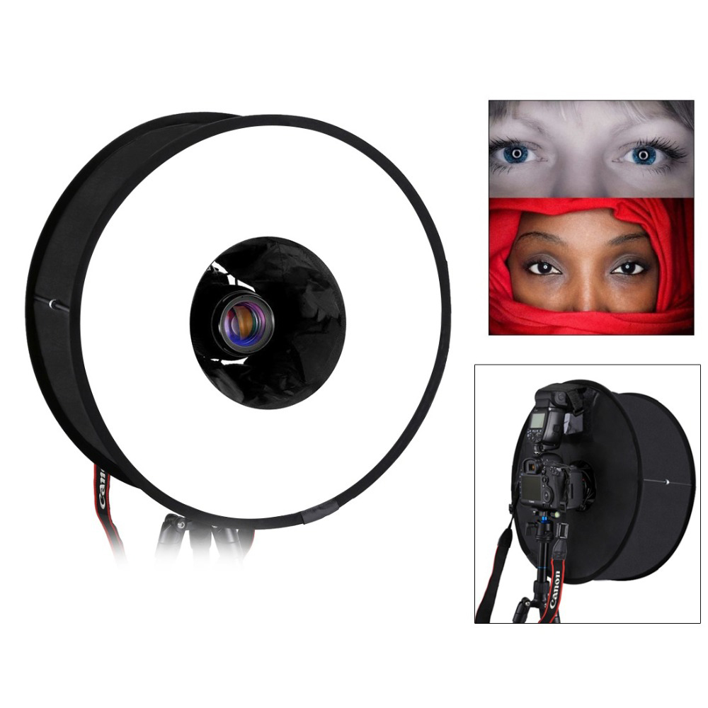 45 センチメートルリングソフトボックススピードライトラウン - Pop Up Flash Diffuser のレビューと価格