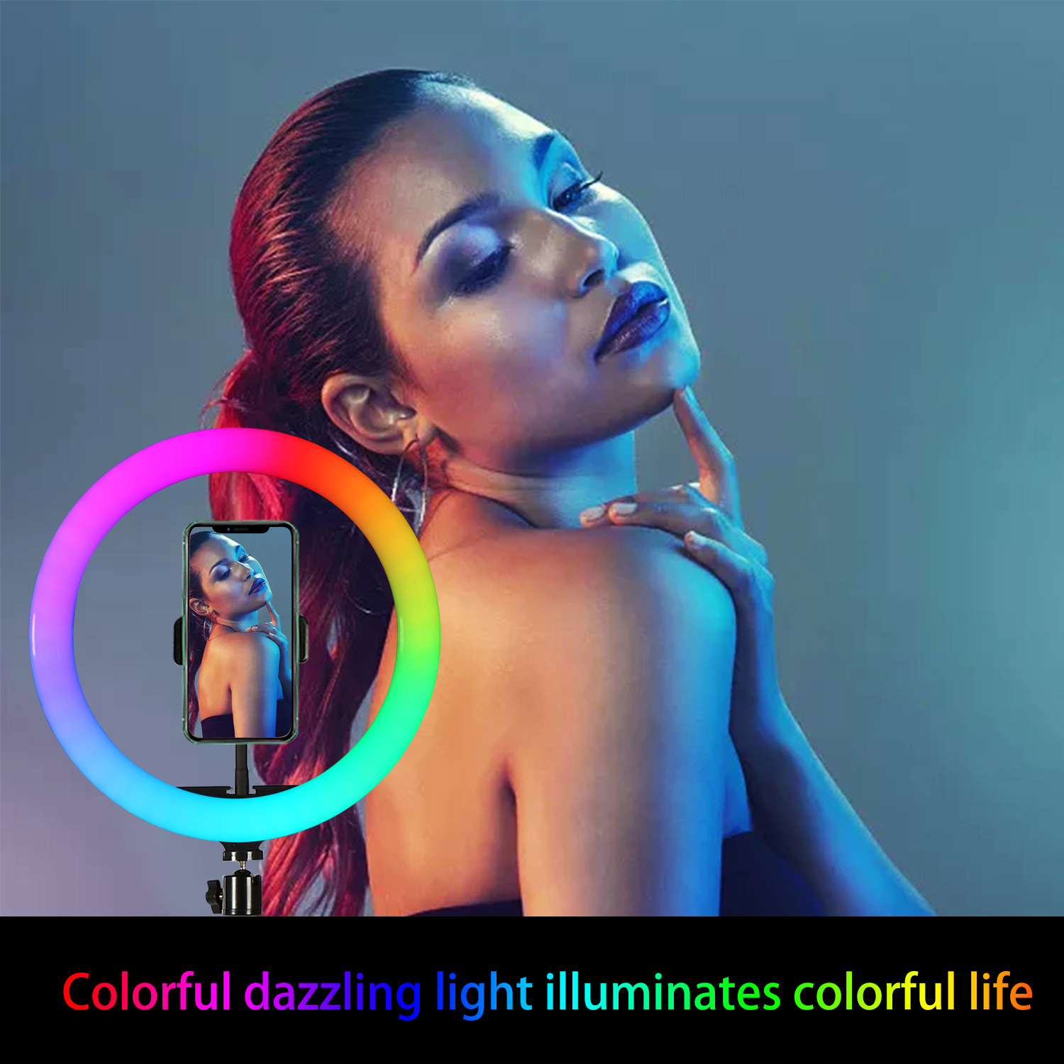 10インチ（26cm）RGBリングライト三脚LED丸型ランプ - Photography Youtube のレビューと価格