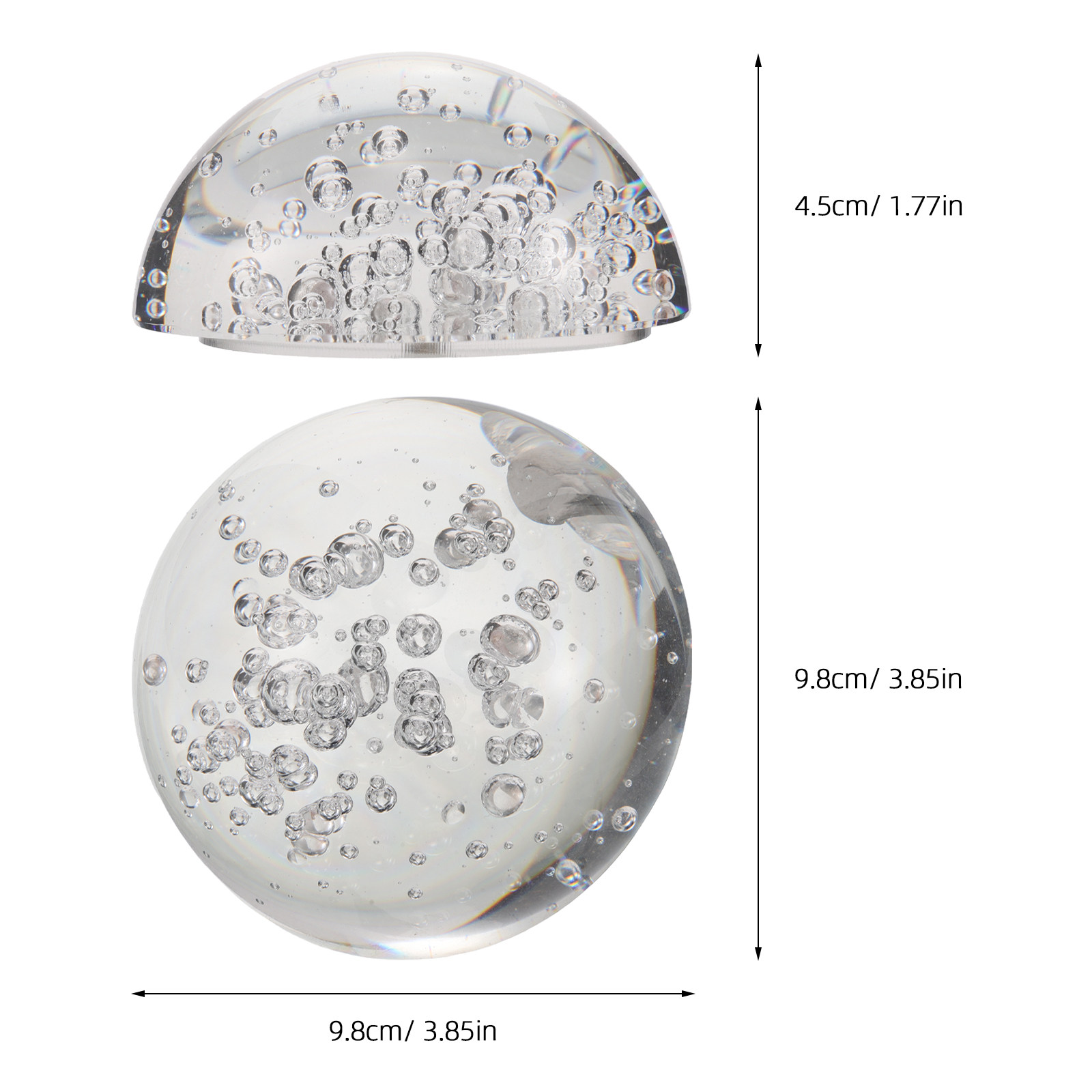 半円形クリスタル装飾クリア球体ディスプレイ彫刻バブルボールペ - Lens Ball Crystal のレビューと価格