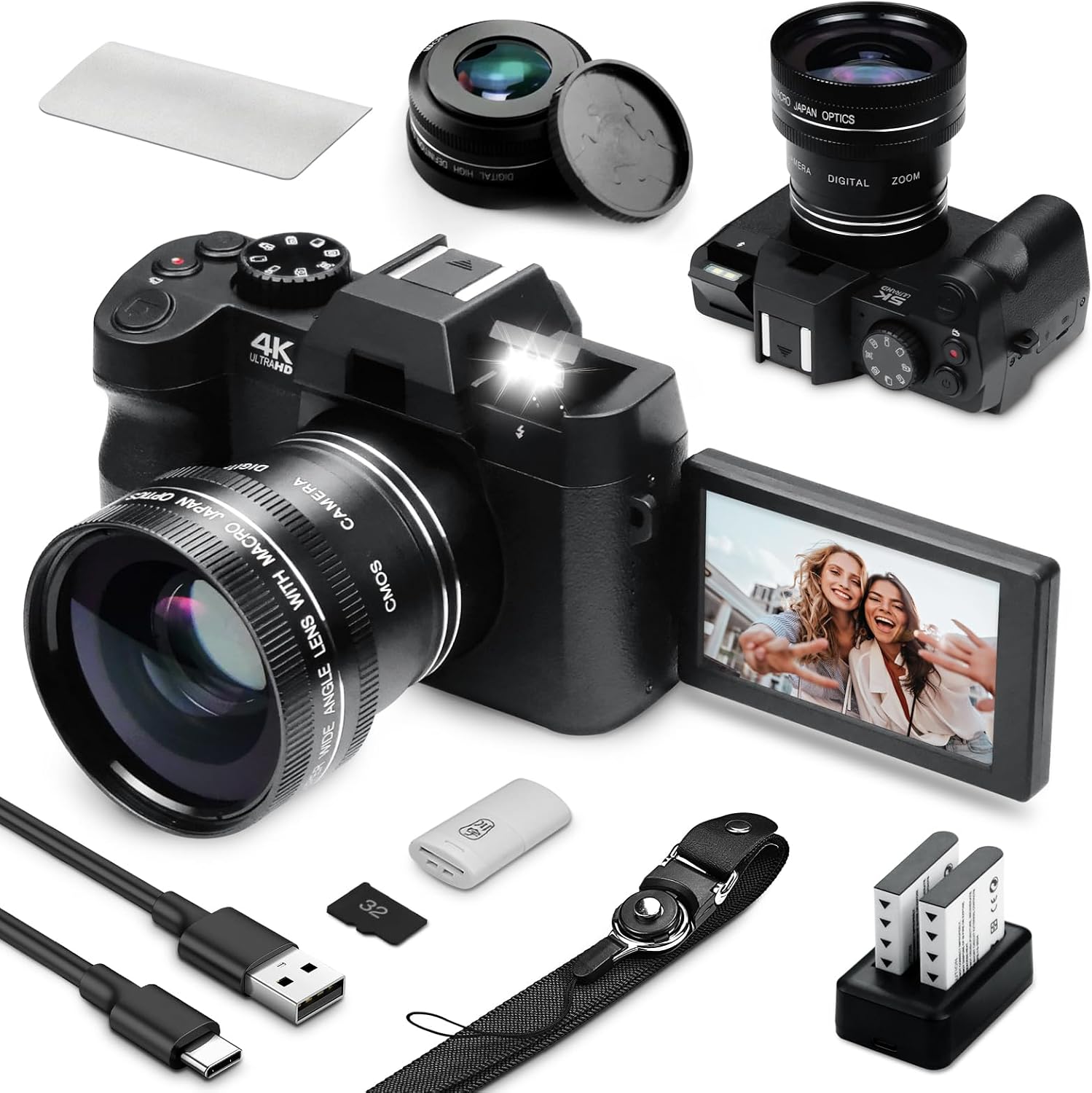 48MPデジタルカメラ WiFiとオートフォーカス機能搭載、 - Photography Youtube のレビューと価格
