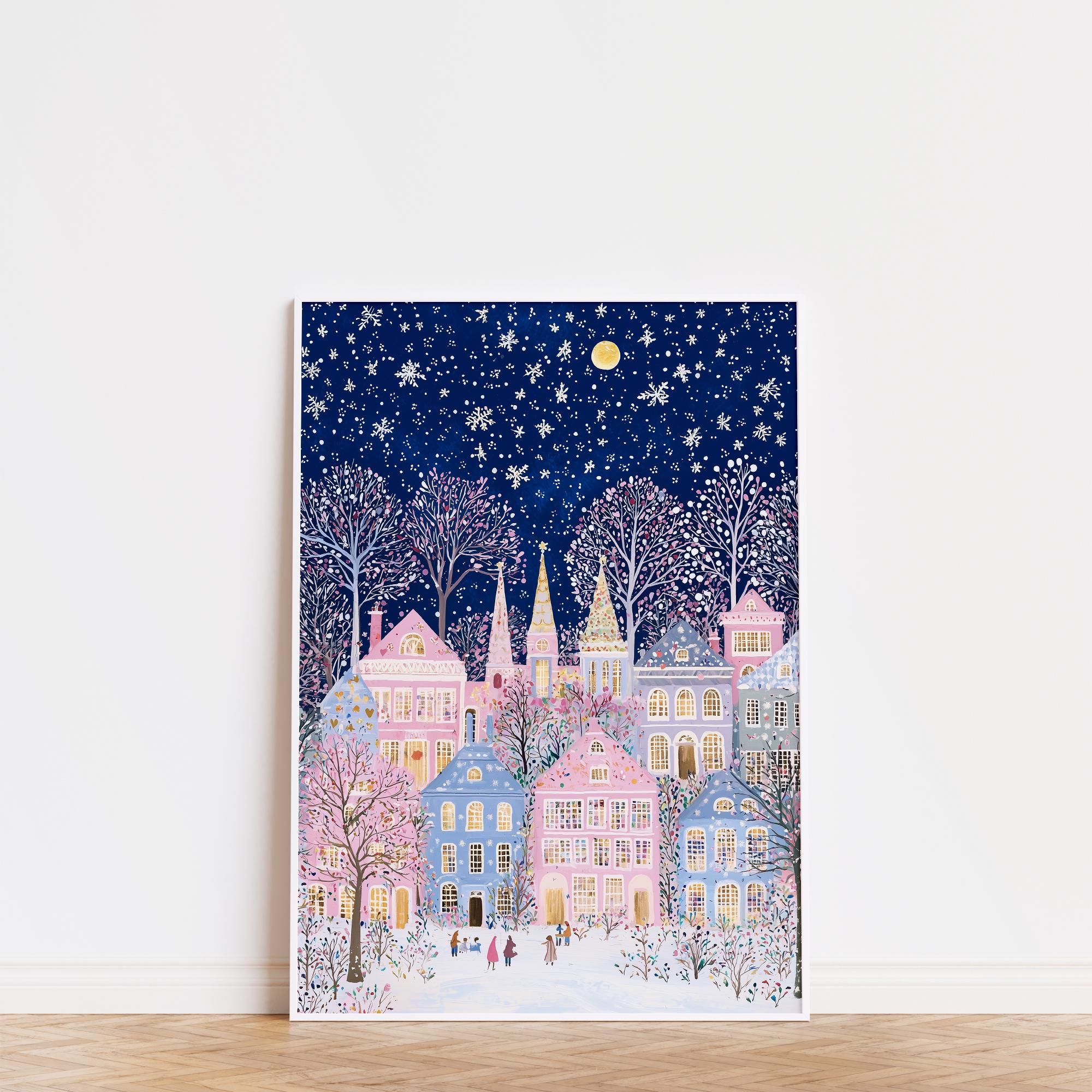 1pc モダンな都市景観旅行壁画ピンクの花自然風景建物アート - Photography Angle のレビューと価格