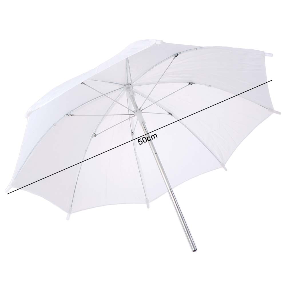 50cm/20インチ写真撮影用傘 白色 ソフトメタルハンドル - Photography Umbrella Diffuser のレビューと価格