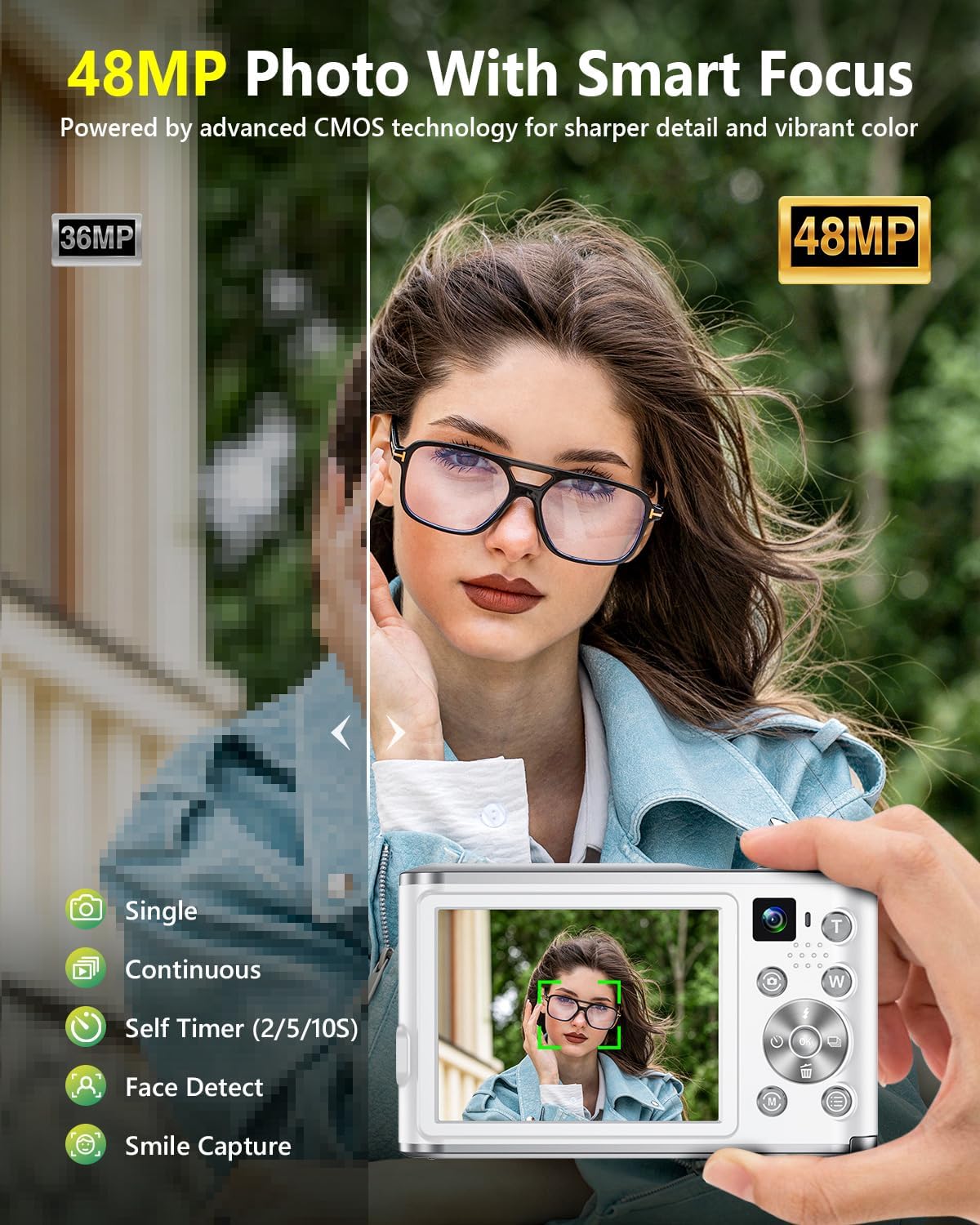 4Kデジタルカメラ（Vlog撮影・写真撮影用）、48MPオー - Photography Youtube のレビューと価格