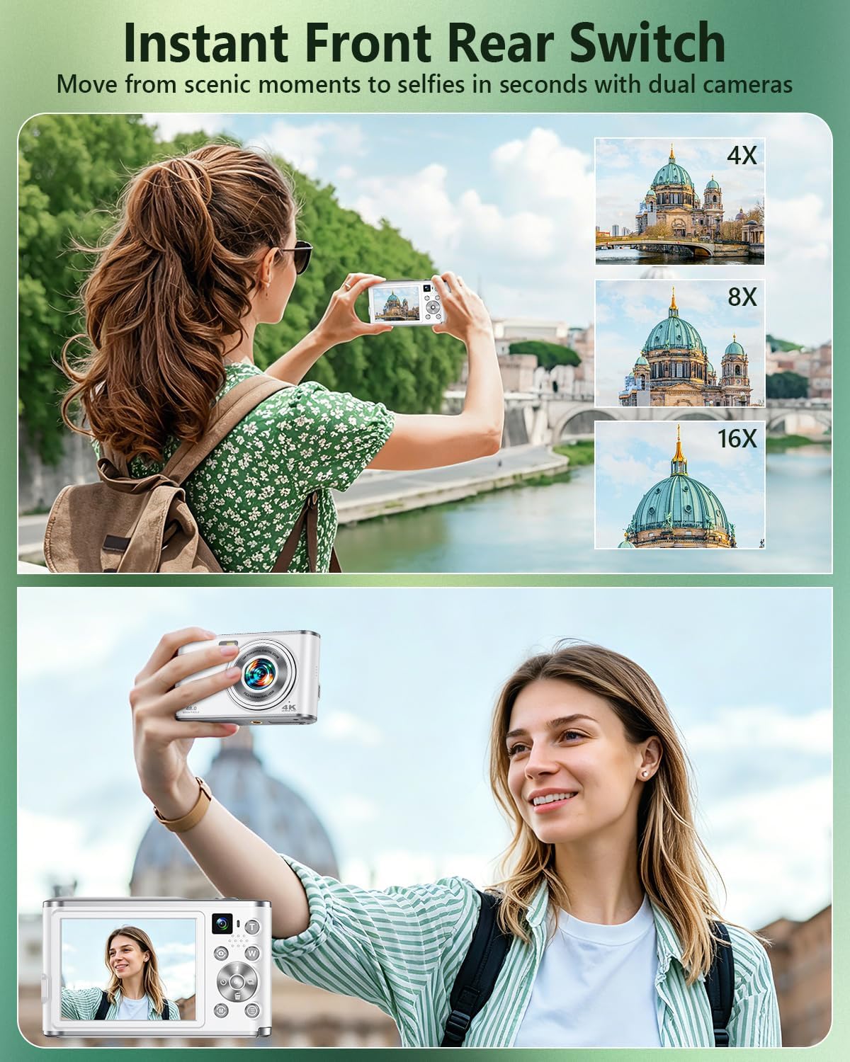 4Kデジタルカメラ（Vlog撮影・写真撮影用）、48MPオー - Photography Youtube のレビューと価格